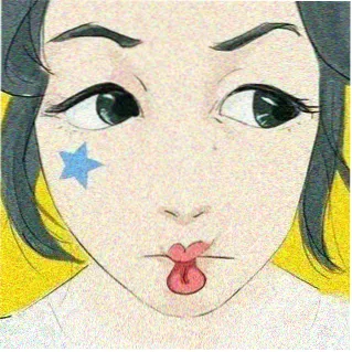影迷铁塔上的少女头像